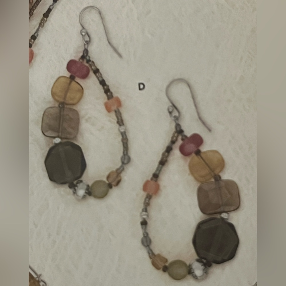 Silpada SINGLE EARRING ONLY 
Sterling Silver with Mixed Stones on French Wires. - Picture 4 of 6